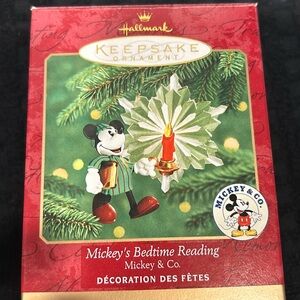 Hallmark Keepsake Mickey's Bedtime Reading Ornament Mickey & Co. 2000 Disney